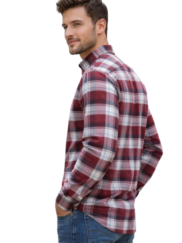Men’s Red Checkered Shirt – Trendy Stylish Urban Casual Wear