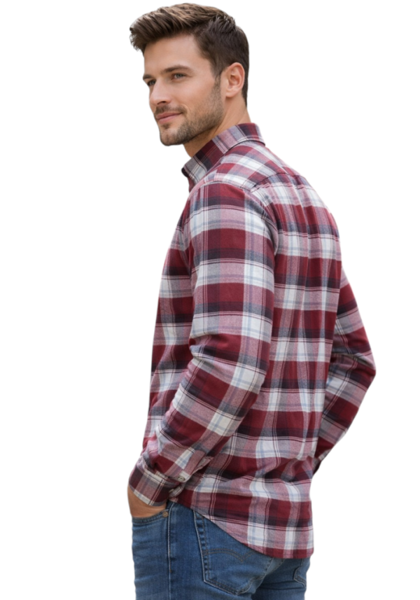 Men’s Red Checkered Shirt – Trendy Stylish Urban Casual Wear