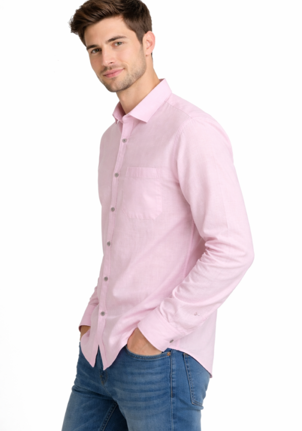 Trendy Pink Solid Shirt for Men – Modern Casual & Office Wear