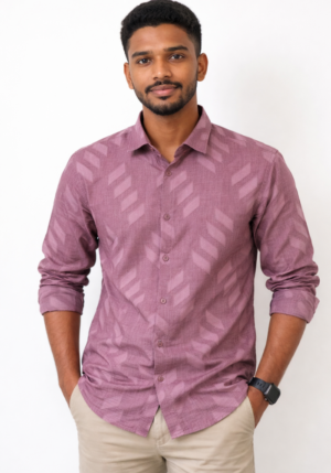 Purple Geometric Design Shirt – Urban Trend