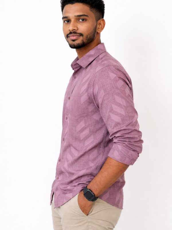 Purple Geometric Design Shirt – Urban Trend