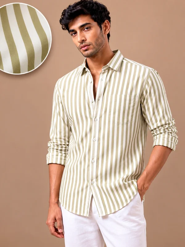Puma_file_00000000a3d8720aa6b5e6fbcb67e37e Cotton Blend Oval & White Striped Shirt