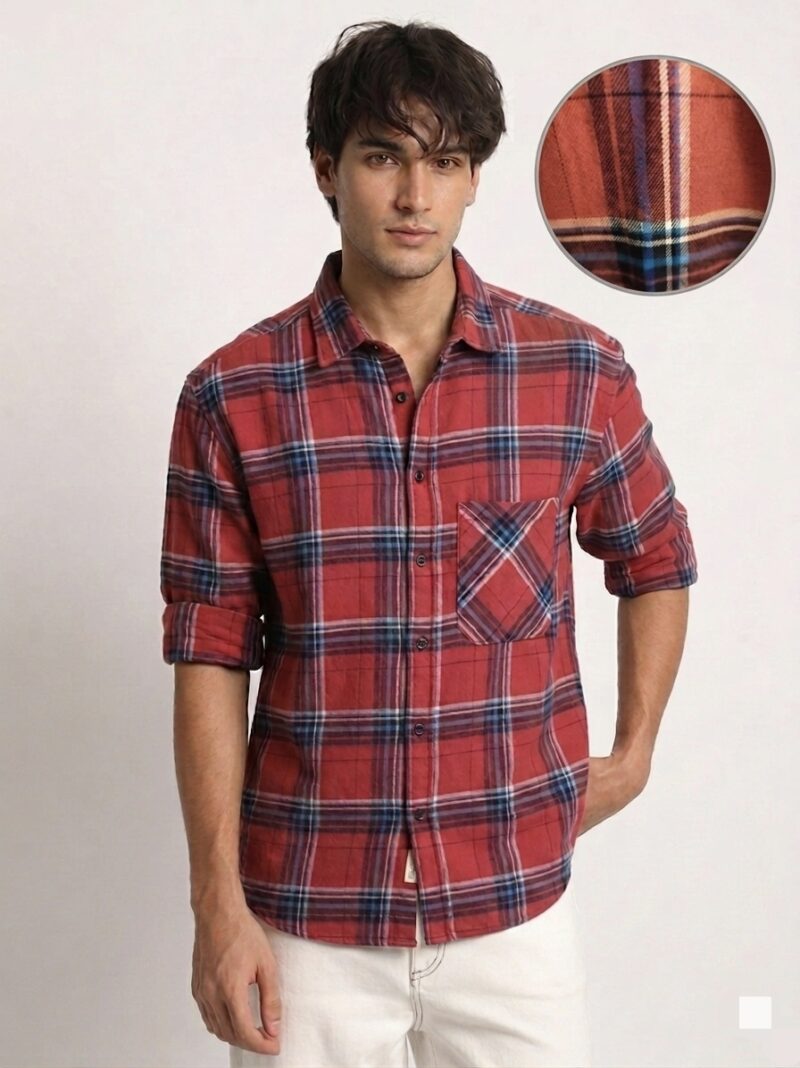IMG_20260526_111423.jpg Buy Men's read plaid cotton shirt online india- Draven