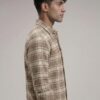 Voston Acer White and Brown Checked Shirt