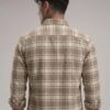 Voston Acer White and Brown Checked Shirt