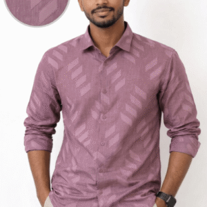 Trendy Geometric Print Maroon Shirt – Premium Quality Fabric