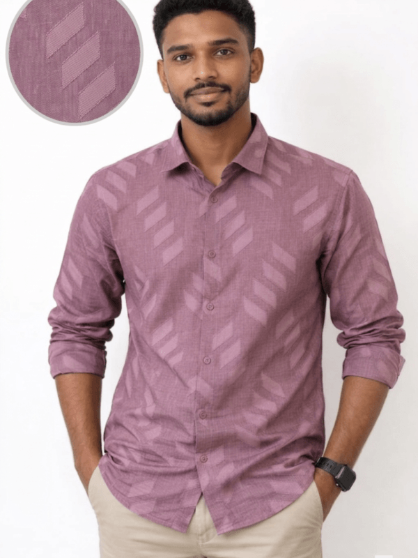 IMG_20260530_200055 Trendy Geometric Print Maroon Shirt – Premium Quality Fabric