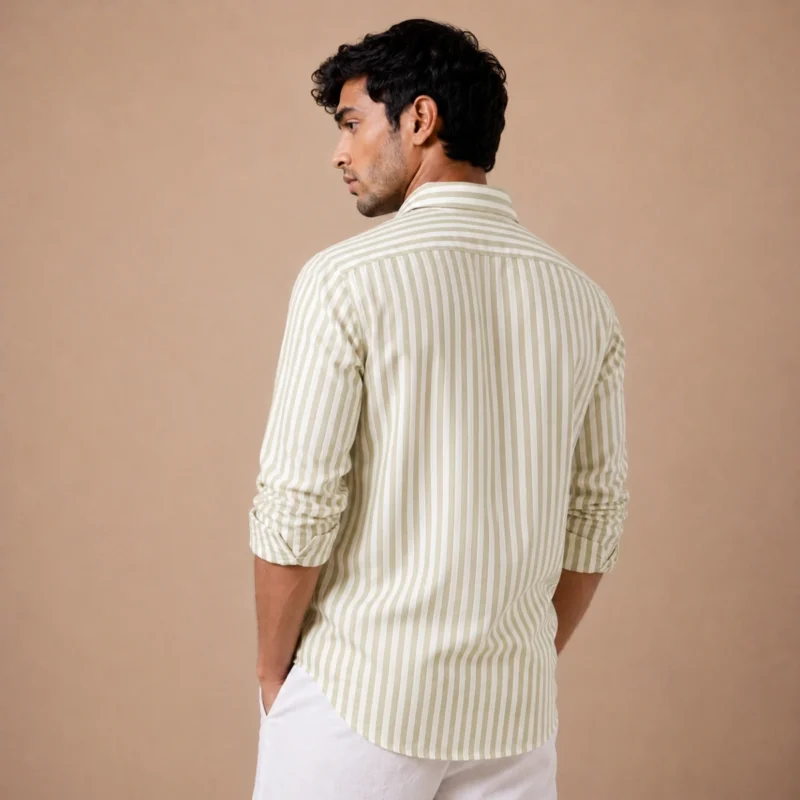 Puma_file_00000000a02471f4b5a3c24fbf2eb95c Cotton Blend Oval & White Striped Shirt