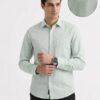 Mint Green Striped Casual Shirt for Men Mint Green Striped Casual Shirt for Men