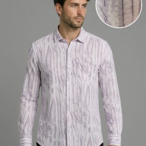 Modern White Blueberry-Dot Abstract Shirt