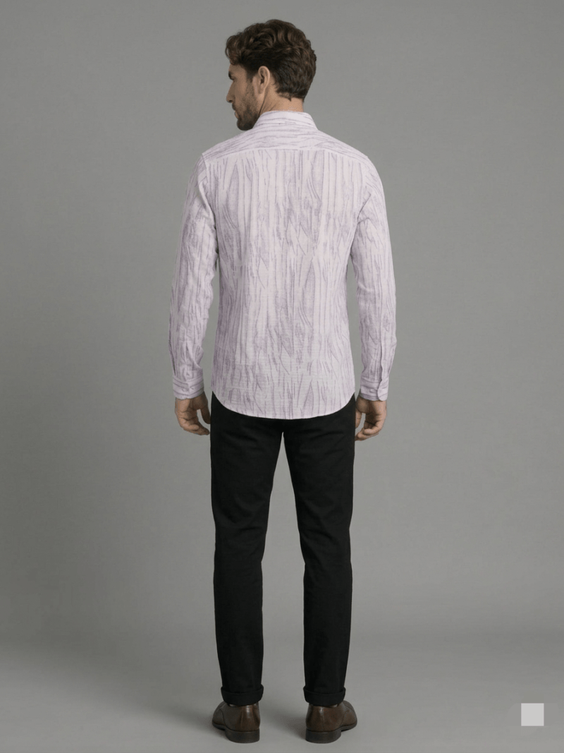 Modern White Blueberry-Dot Abstract Shirt