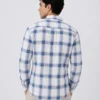 Men’s Full Sleeve Checkered Shirt - Light Blue & White Pattern - Premium Fabric Men’s Full Sleeve Checkered Shirt - Light Blue & White Pattern - Premium Fabric