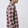 Maroon Plaid Casual Shirt for Men