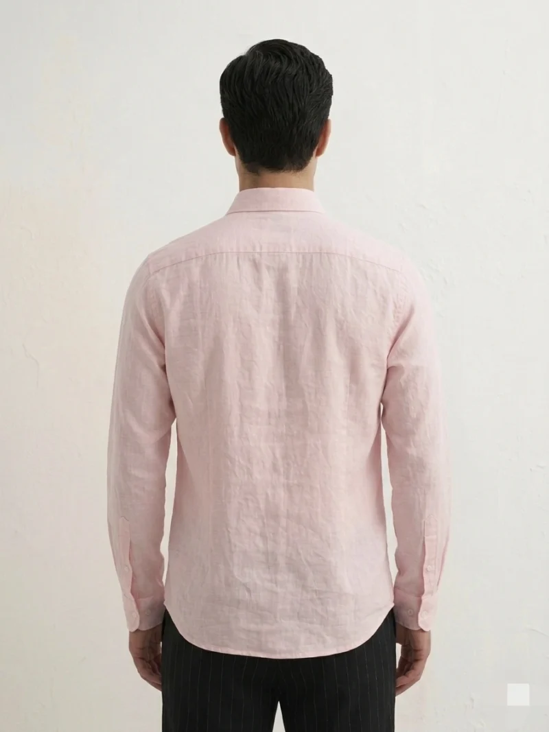 Light Pink Regular Fit Plain Shirt