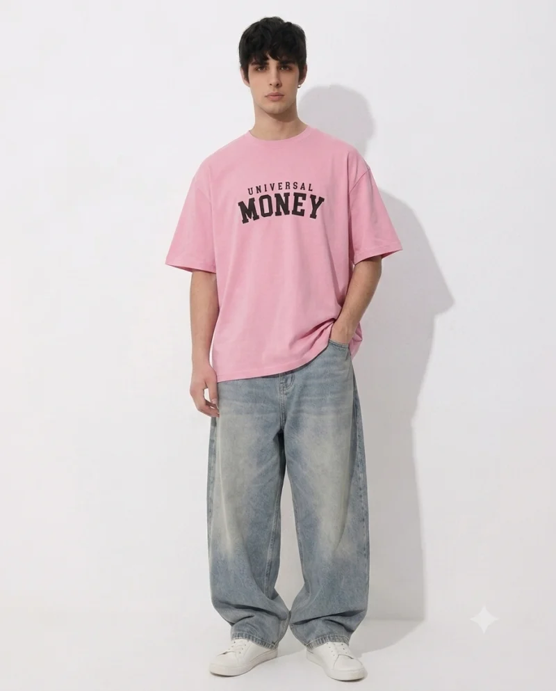 Puma_1780849553994 Drabin 'Universal Money' Premium Oversized Graphic T-Shirt – Soft Pink