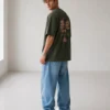 DJANGO" – Premium Olive Green Minimalist Oversized T-Shirt