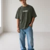 DJANGO" – Premium Olive Green Minimalist Oversized T-Shirt